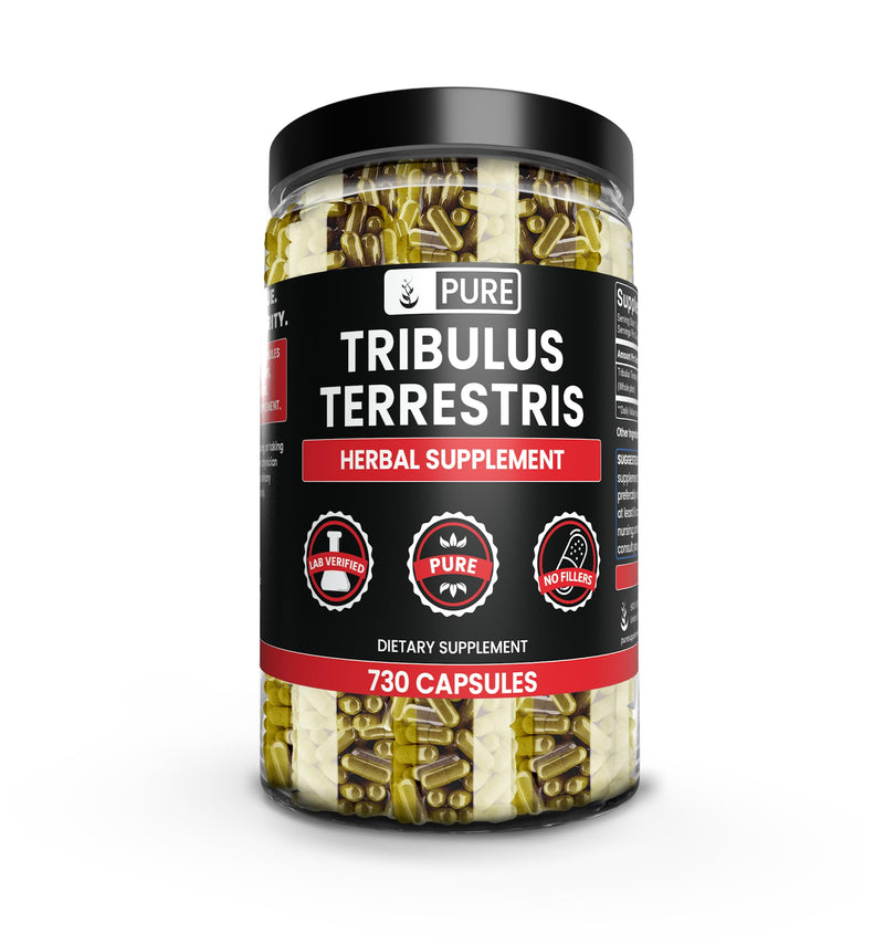 Pure Original Ingredients Tribulus Terrestris, No Magnesium Or Rice Fillers, Always Pure, Lab Verified (730 Capsules)
