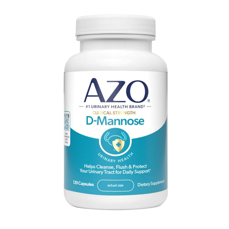 AZO D Mannose Urinary Tract Health, Cleanse, Flush & Protect The Urinary Tract, No.1 Pharmacist Recommended Brand, Clinical Strength, Non-GMO, 120 Count 120 Count (Pack of 1) Herbal Supplement - BeesActive Australia