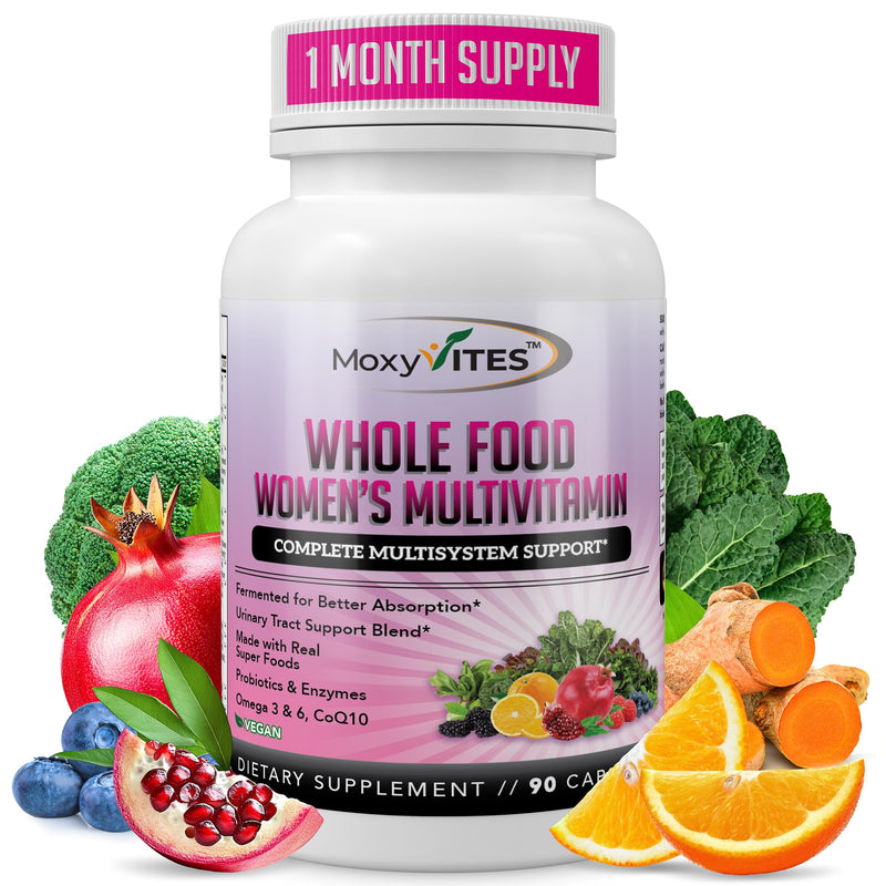 Methylated Multivitamin for Women with Iron - Womens Multivitamin with 44 Organic Whole Food & Fermented Nutrients - Daily Vitamin for Women Complete Multisystem Support, 90 Vegan Caps, Non GMO
