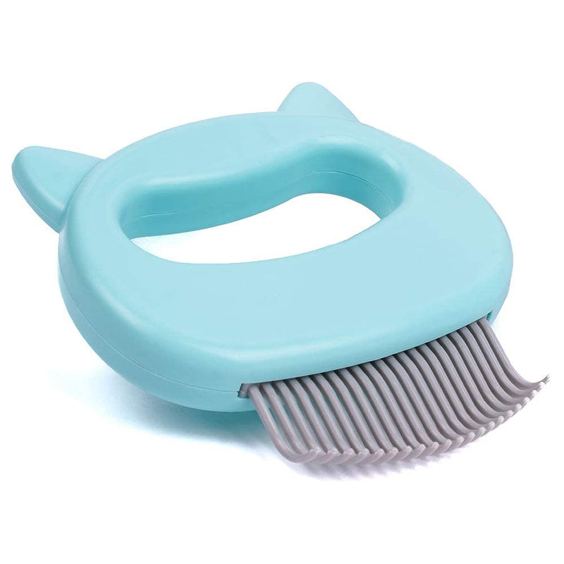 Leo's Paw The Original Pet Hair Removal Massaging Shell Comb Soft Deshedding Brush Grooming and Shedding Matted Fur Remover Dematting tool for Long and Short Hair Cat Dog Puppy Bunny (Mint) Mint - BeesActive Australia