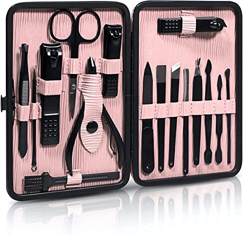 Manicure Kit for Women - Complete Nail Care Set with Toenail Clippers for Thick Nails - Ideal for Seniors - Professional Nail Nippers & Clippers - Perfect for Home Use