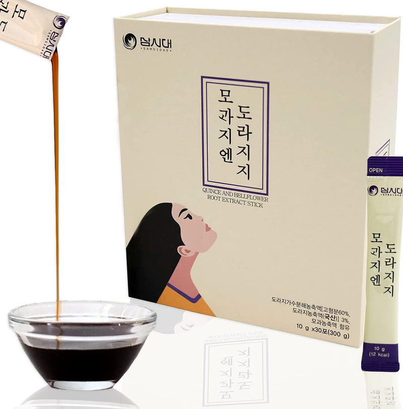 SAMSIDAE Korean Bellflower Root Extract, Pear and Quince (10g X 30 Stick Pouches). Good Source of Fiber, Potassium, Magnesium, Vitamin C&K. Men, Women and All Ages. - BeesActive Australia