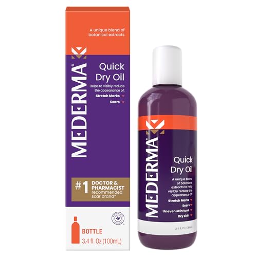 Mederma Quick Dry Oil, Scar and Stretch Mark Treatment, 3.4 Oz 3.4 Fl Oz (Pack of 1)