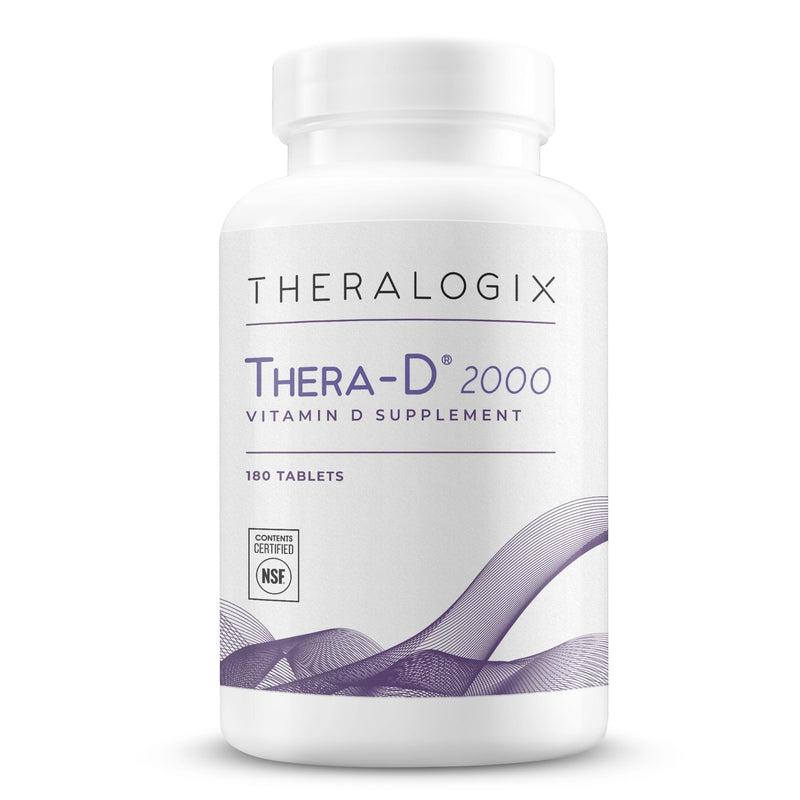 Theralogix Thera-D 2000 Vitamin D3 – Bone & Immune Health, NSF Certified | Provides 2,000 IU of vitamin D3 to help maintain healthy vitamin D levels for strong bones and immune function.*