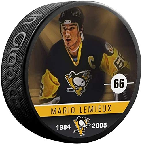 Inglasco Mario Lemieux (Pittsburgh Penguins) Photo Hockey Puck - BeesActive Australia