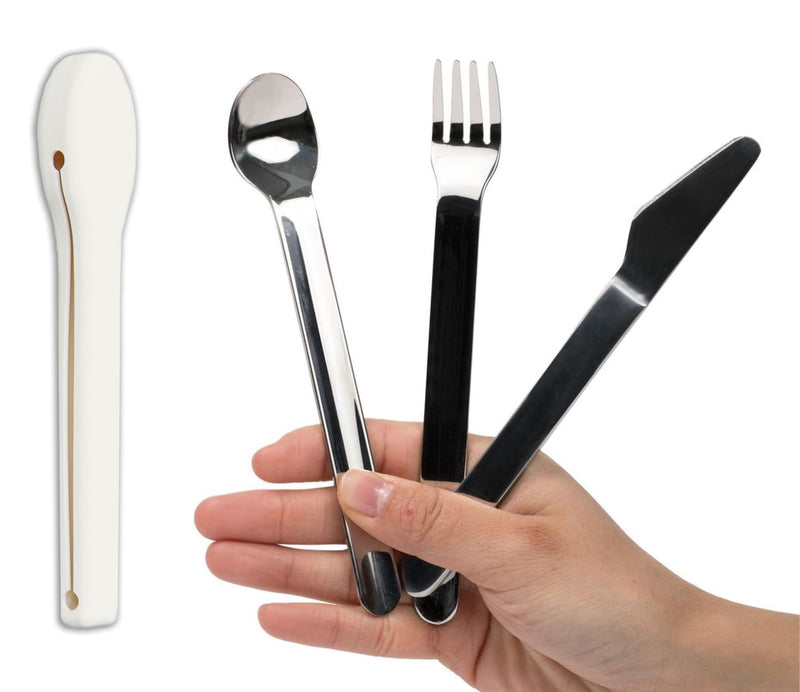 Uba Portion Control Flatware & Bariatric Diet Utensils Set with Silicone Case (1) 1