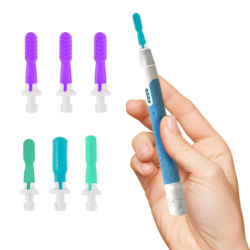 TalkTools Sensi Oral Sensory Therapy Tool with Soft Sensi Jaw Tips (Ocean Blue, 7 Tips Set - Ocean Blue) - BeesActive Australia