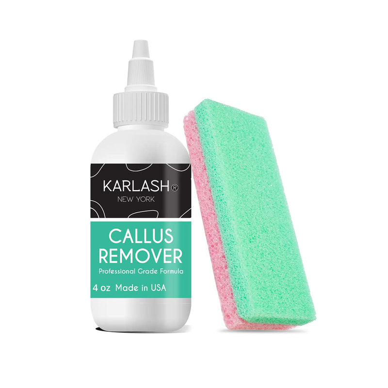 Karlash Callus Remover Gel for Feet and Foot Pumice Stone Scrubber Kit Remove Hard Skins Heels and Tough Callouses from feet Quickly and Effortless 4 oz (4 Ounce) 4 Ounce - BeesActive Australia