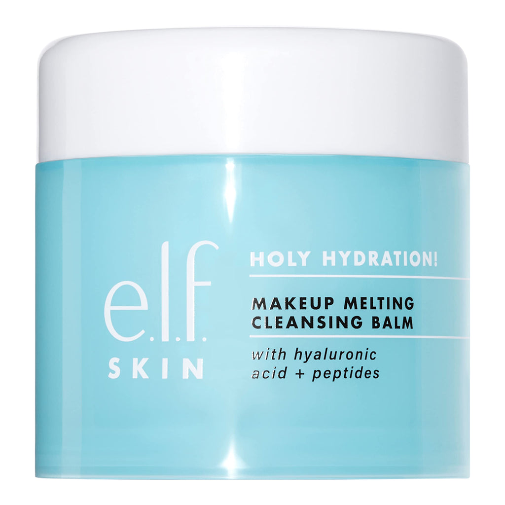 e.l.f. Holy Hydration! Makeup Melting Cleansing Balm, Face Cleanser & Makeup Remover, Infused with Hyaluronic Acid to Hydrate Skin, 2 Oz Unscented 2 Ounce (Pack of 1)