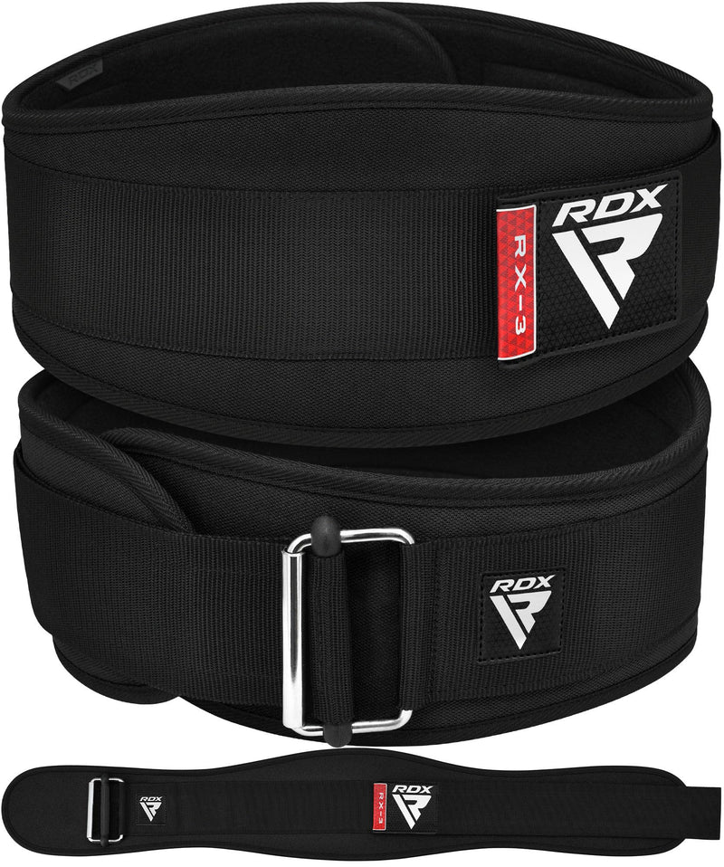 RDX Weight Lifting Belt AUTO LOCK, 6.5” Padded Back Support, Men Women Gym Fitness Strength Training, Bodybuilding Powerlifting Weightlifting Workout, Deadlift Squat, Pro Exercise Equipment Black L