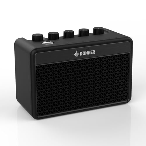 Donner Mini Electric Guitar Amp DA-10, 5W Portable Small Guitar Amplifier Black