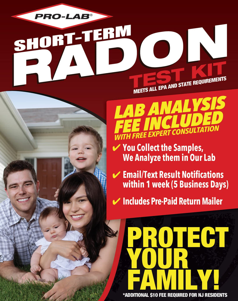 Radon Test Kit for Home, EPA Approved Short Term Radon with Lab (2 Kits)