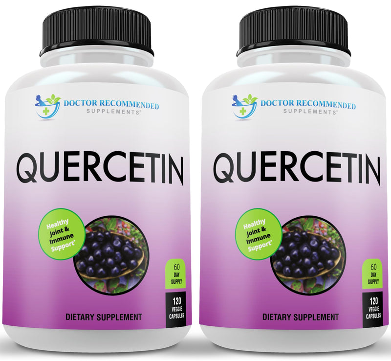 DOCTOR RECOMMENDED SUPPLEMENTS Quercetin 1000mg Per Serving - Vitamin Supplement, (Vegan | Non-GMO) (120 Veggie Capsules, Pack of 2) 120 Count (Pack of 2)