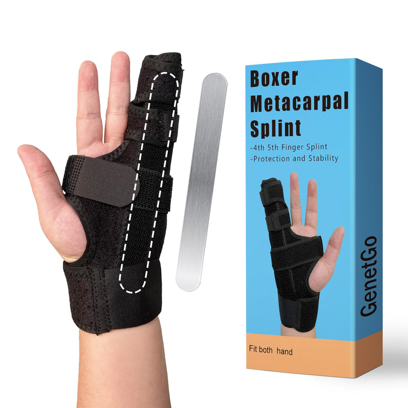 Boxer Break Metacarpal Splint Brace - 4th or 5th Finger Splint Support (Medium) Medium