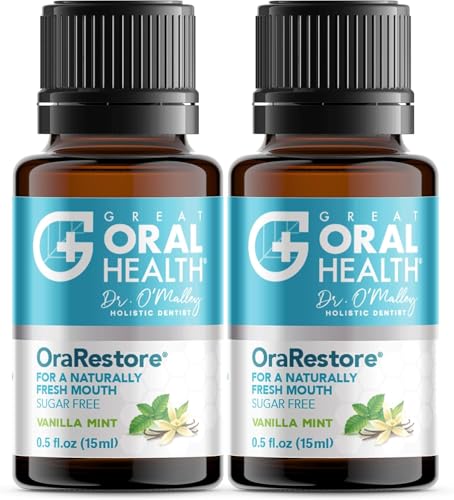 OraRestore Bad Breath Treatment for Adults Halitosis: Dentist Formulated Oral Rinse Concentrate Tooth Oil Liquid Toothpaste, Fresh Breath Mouthwash for Dry Mouth, Oral Care, Healthy Gums, Teeth -2pack 2 Pack (15 ml each)