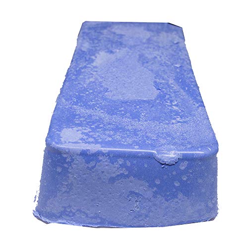 Benchmark Abrasives Buffing Compound for Polishing Removing Scratches Edge Finishing Cleaning for Non-Ferrous Metals Plastics Synthetic Materials, 1 Pound Bar (Blue Plastic) Blue Plastic