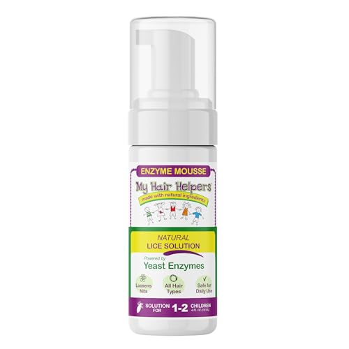 My Hair Helpers Natural Enzymes Head Lice Mousse, 4 fl oz 4 Fl Oz (Pack of 1)