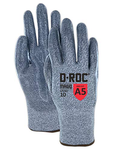 MAGID D-ROC ANSI A5 Heat-Resistant Silicone Coated Work Gloves, 1 Pair, Size 6/XS (GPD487)
