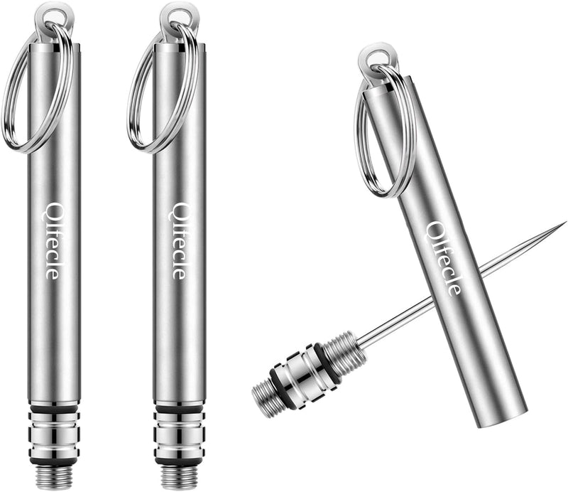 Portable Mini Titanium Toothpicks Holder, 2 Pieces Stainless Steel Metal Toothpicks Reusable Toothpick for Home Outdoor 2pcsSilver - BeesActive Australia