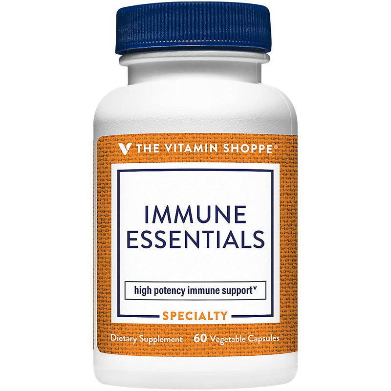 The Vitamin Shoppe Brand Immune Essentials, C D3 Zinc Elderberry, 60 Caps | Immune Support Formula, 1000 MG Vitamin C, 2000 IU D3, 50 MG Zinc, 30-Day Supply, Dairy, Soy, Nut & Gluten Free