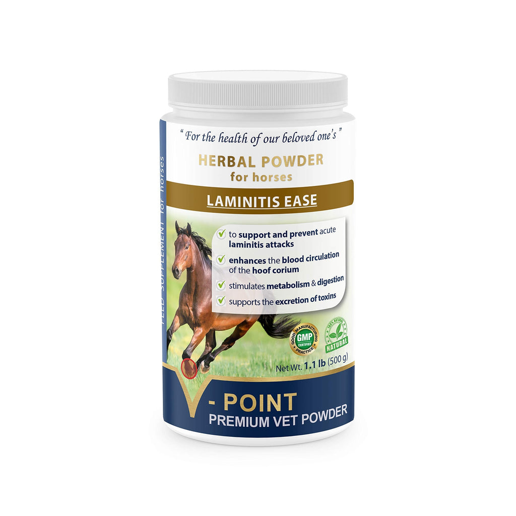 V-POINT - Laminitis Ease - hoof supplements for horses - horse hoof care product based on natural herbal powder - Ideal for hooves Health and Conditioning (1.0 lb)