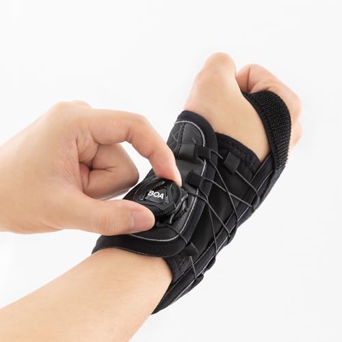 SOZO Wrist Brace with BOA Micro-Adjustable Dial, Wrist Support Brace with Splint for Carpal Tunnel, Tendonitis, Arthritis Pain Relief for Men & Women (Left, Small) Left
