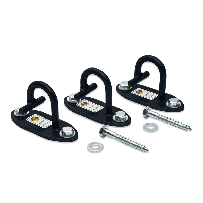 Anchor Gym Mini H1 - Resistance Band Wall Anchors for Home Workouts | Wall Mount Anchor for Resistance Bands, Stretch Straps & Suspension Trainers Black - BeesActive Australia