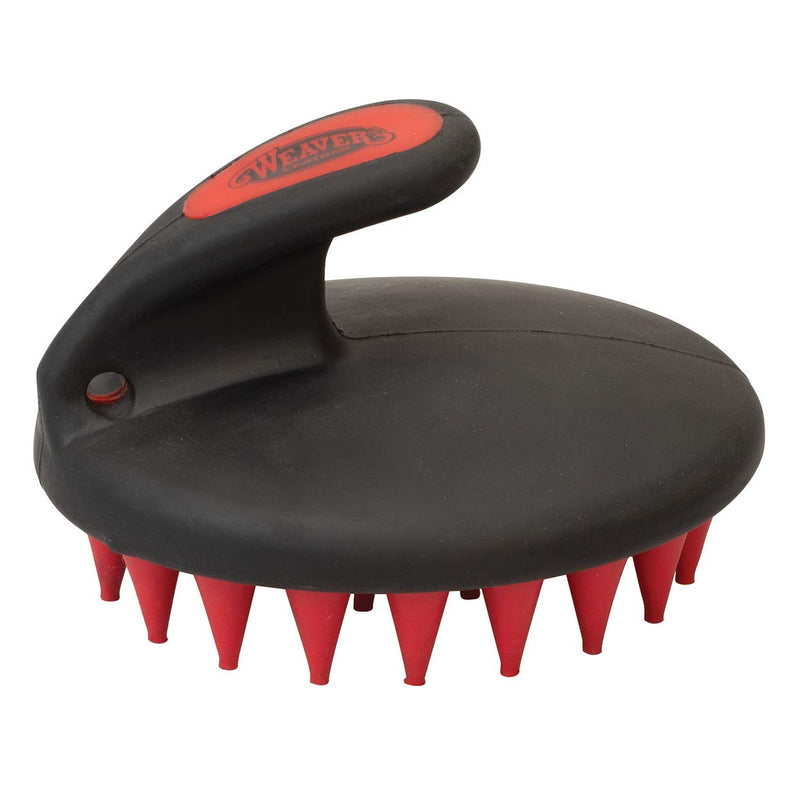 Weaver LeatherWeaver Leather Sweat Scraper/Coarse Curry Comb, Pink/Lime 4" W x 4-1/2" L Red/Black - BeesActive Australia