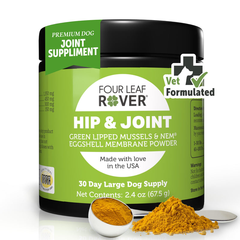 Hip & Joint - Mobility & Joint Support with Glucosamine and Chondroitin for Dogs, 2.4 oz - 22 to 60 Day Supply, Depending on Dog’s Weight - Vet Formulated - Easy to Mix - Delicious 30-Day Supply - PawsPlanet Australia