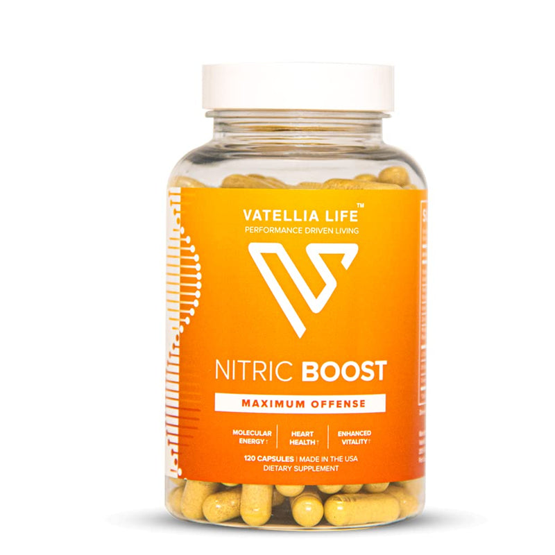 Vatellia Life New from 1600mg High-Absorption Nitric Oxide | Blood Pressure Support | Pre-Workout | 120 Capsules (60 Day Supply) - BeesActive Australia