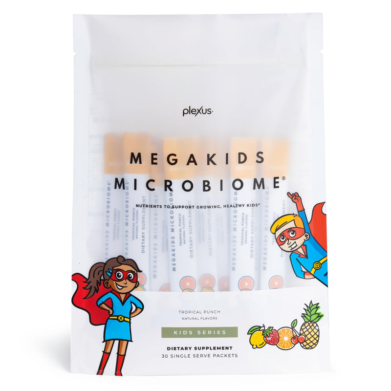Plexus MegaKids Microbiome® 30 Single Serve Packets | 50mg vegetarian DHA, choline, lutein & prebiotic fiber — suitable for kids 2+