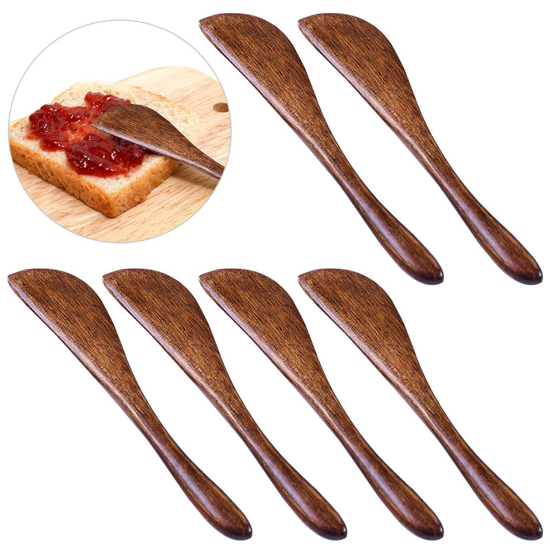 6 Pack Wooden Butter Knife, findTop 6 Inch Condiment Knives Wood Super Handy Kitchen Utensils Peanut Jelly Spreader - BeesActive Australia