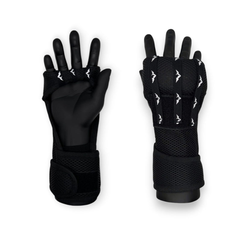 Professional underboxing gloves, extra padded, with quick tightening system, boxing bandage, boxing gloves, boxing gloves, boxing gloves, boxing band Black S-M