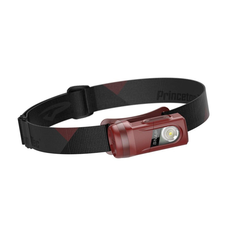 Princeton Tec Snap Headlamp with Dimmable 300 Lumens Maxbright White LEDs, IPX4 Water Resistance and 155 Hour Burn Time, Essential for Hiking, Camping, Hunting, and Safety Preparedness, Red White Light Headlamp