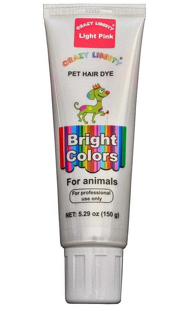 Dog Hair dye (Light Pink), Permanent Hair Dye for Dogs and Horses, last more 24 washes. Light Pink