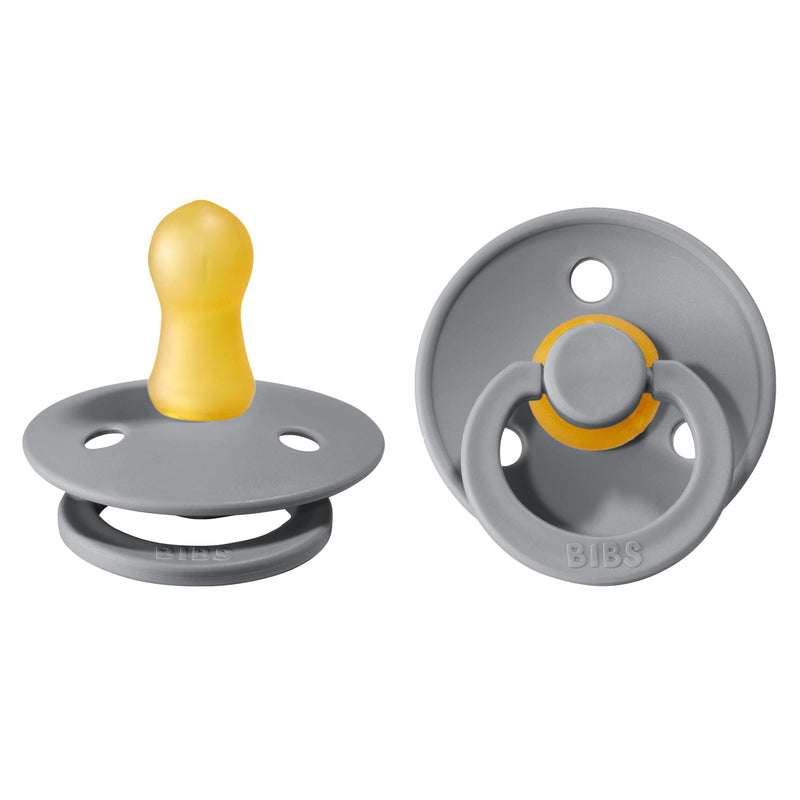 BIBS Pacifiers | Natural Rubber Baby Pacifier | Set of 2 BPA-Free Soothers | Made in Denmark | Cloud | Size 0-6 Months - BeesActive Australia