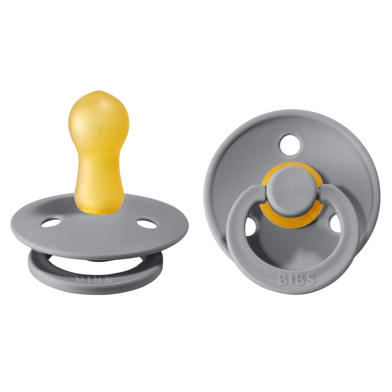 BIBS Pacifiers | Natural Rubber Baby Pacifier | Set of 2 BPA-Free Soothers | Made in Denmark | Cloud | Size 6-18 Months - BeesActive Australia