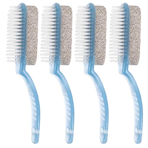 Healifty 2-in-1 Foot File Nail Brush with Ergonomic Non-Slip Handle and Soft Bristles for Nail Dust Cleaning Dead Skin Removal and Foot Care at Home or Travel 6.69X1.18X1.57In