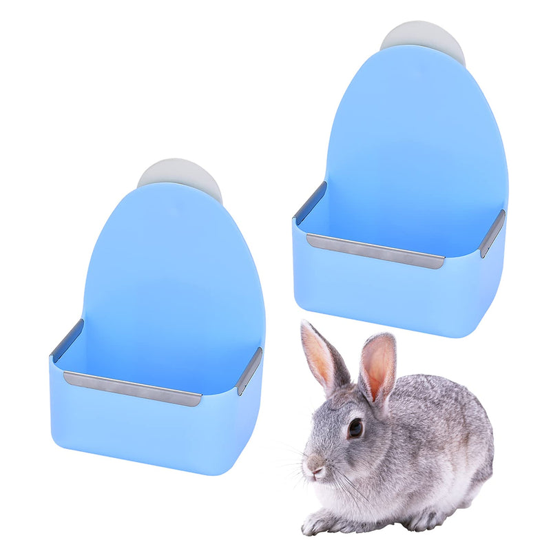 kathson Food and Water Bowl Cage Feeder for Rabbits Dish Feeder Removable Hanging Spill Proof Anti Bite for Rabbit, Guinea Pig, Chinchilla, Hamster, Ferret (Blue) Blue - BeesActive Australia