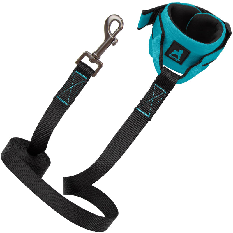 Gooby Ripstop Z Wrist Band Surfer Leash - Turquoise, 6 FT - Comfortable Hands Free Leash with Elastic Band for Small, Medium and Large Dogs - BeesActive Australia