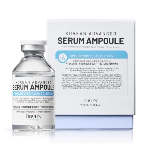 BRÜUN HY - Control Hyaluronic Aqua Solution Ampoule - A Korean Serum Booster for Face to Use as a Skin Care Serum 1.18 fl.oz