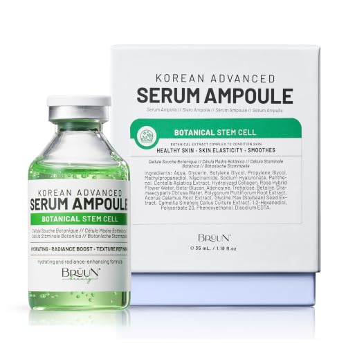 BRÜUN SC - Control Botanical Stem Cell Ampoule - Korean Serum Booster for Face and Body Skin Care Serum 1.18 fl.oz