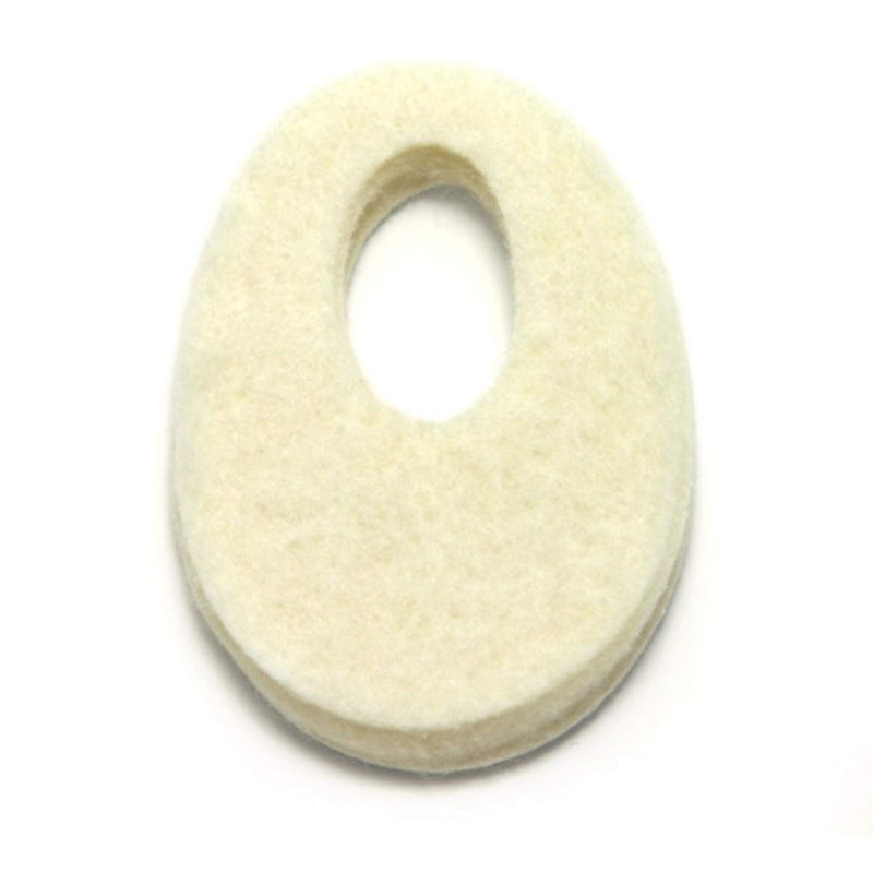 Oval Shaped Felt Callus Protective Pads - Adhesive Foot Pads That Surround Calluses from Rubbing On Shoes - 1/8" - 25 Pack - BeesActive Australia