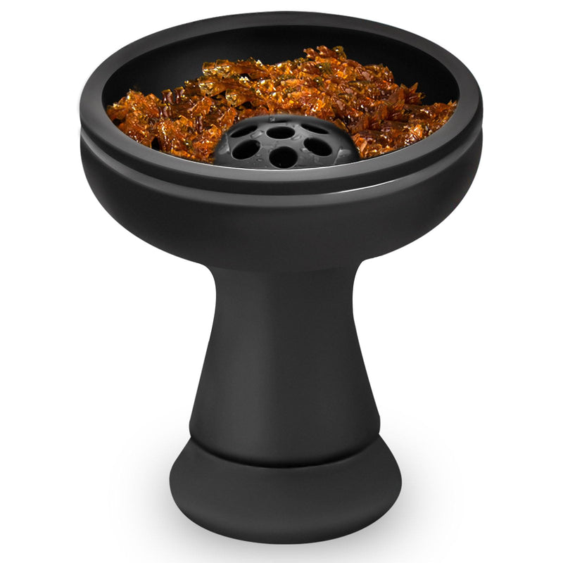 Hookah Bowl - Silicone Phunnel Bowl Perfect Fit Charcoal Holder Black Shisha Bowl Right Replacement for Clay, Ceramic Bowls 3.5" Tall Gift Box (7 Hole) - BeesActive Australia