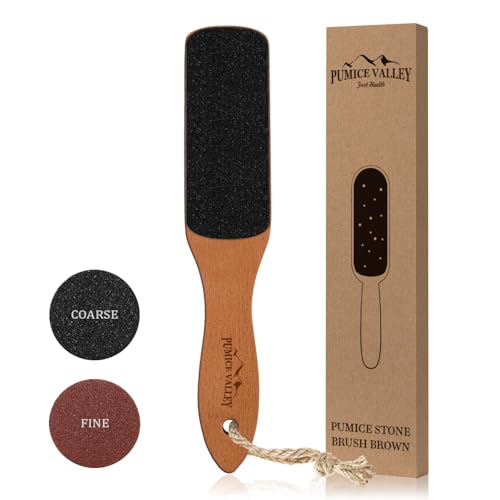 Foot File with Handle Pumice Stone for Dry Dead Skin - Callus Remover for Feet Double-Sided Foot File for Callus, Cracked Heels, Dead, and Dry Skin Removal