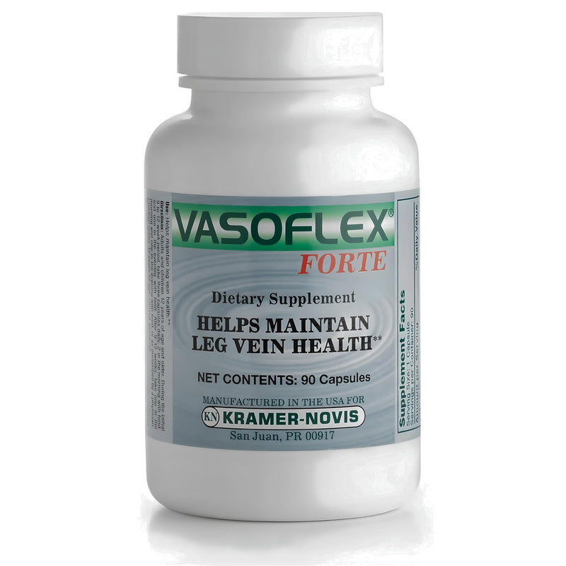 Vasoflex-Forte Leg Vein Health Supplement – Butcher's Broom Root Extract, Hesperidin & Vitamin C – Circulation Support Capsules for Vascular Strength & Tired Legs – 90 Capsules