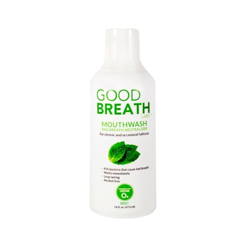 Goodbreath Mouthwash - Mint Mouth Rinse for Chronic Halitosis - New Ozone Technology Oral Rinse - Halitosis Treatment & Bad Breath Neutralizer - Mouthwash for Gum Diseases - Alcohol-Free | 16 Oz 16 Fl Oz (Pack of 1)
