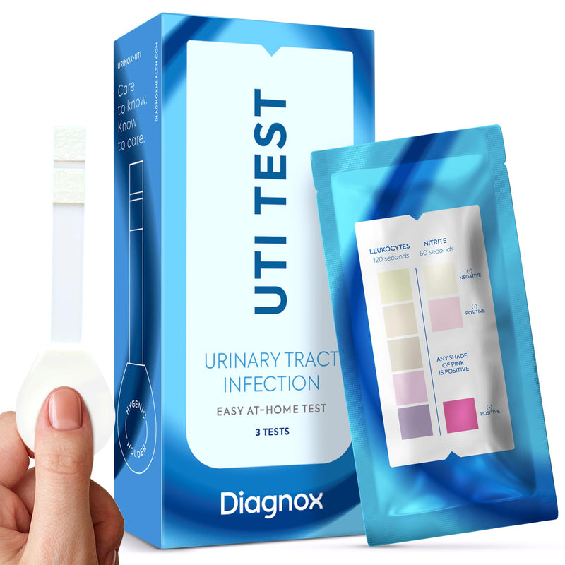 Urinary Tract Infection Urine Test Strips | UTI Test Strips for Women & Men | High Precision Leukocyte and Nitrite Testing at Home | Individually Packed and Bigger Strip (3 Pack) 3 Pack - BeesActive Australia