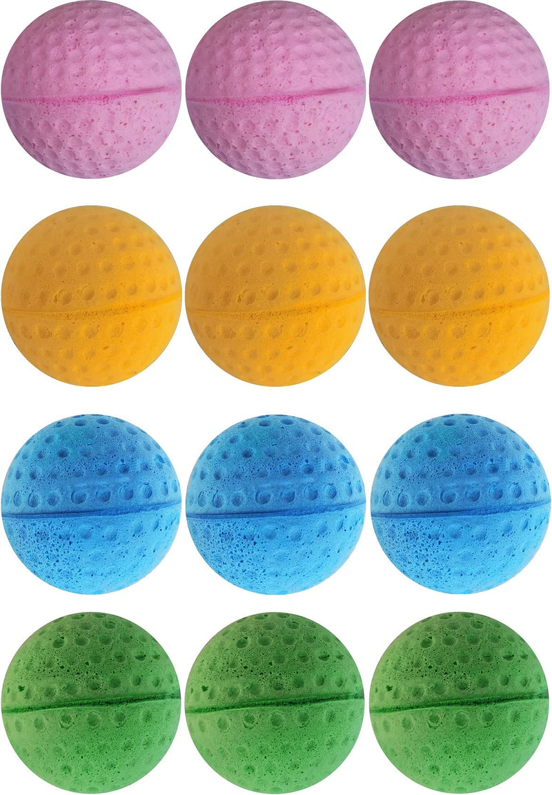 Curiosity is The Nature of Cats, This Ball Rolling and Jumping, can Stimulate The Interest of Cats, Recommended for Cats with This Toy. Golf Foam Sponge Ball 12 - BeesActive Australia