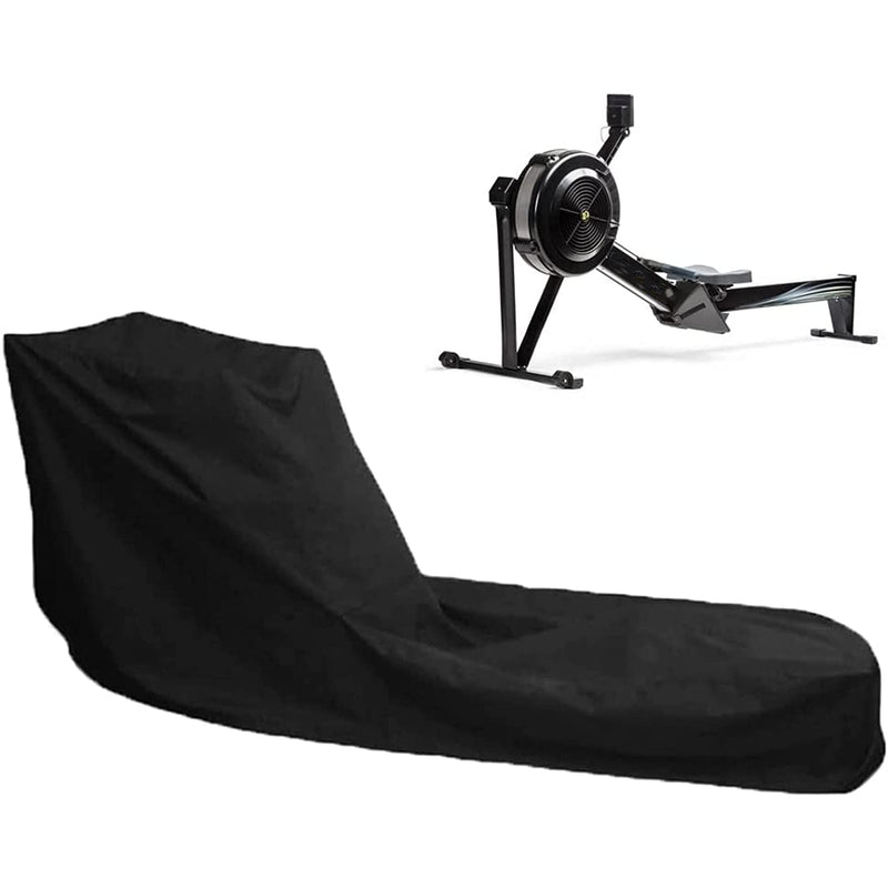 J&C Rowing Machine Cover, 420D Heavy Duty Fitness Equipment Protective Cover, Dust Cover fot Folding Water Rowing Machine 300lb Weight Capacity Concept 2 Rowing Machine Waterproof 95x24x40inch Black